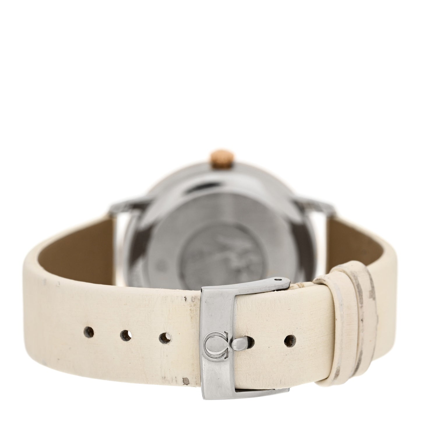 Stainless Steel 18K Red Gold Calfskin Diamond 33mm De Ville Prestige Butterfly Automatic Watch 424.22.33.60.52.001