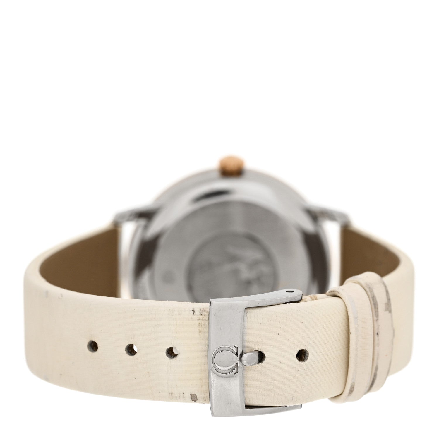 Omega Stainless Steel 18K Red Gold Calfskin Diamond 33mm De Ville Prestige Butterfly Automatic Watch 424.22.33.60.52.001 3 of 7