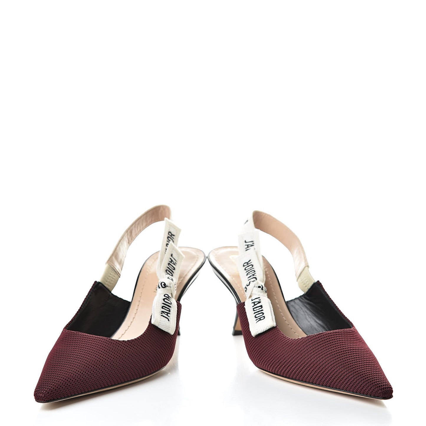 Technical Canvas Ribbon J Adior Slingback 65mm Pumps 37 Rouge Black