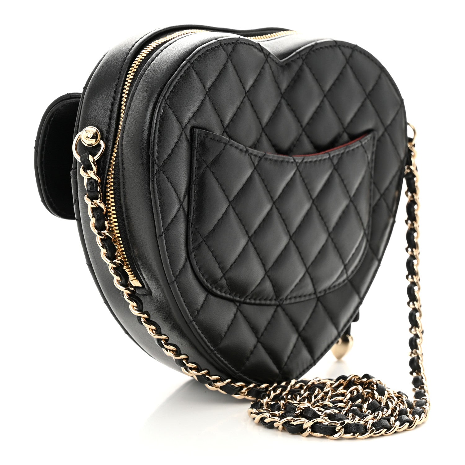 Chanel Lambskin Quilted CC In Love Heart Bag Black 3 of 11