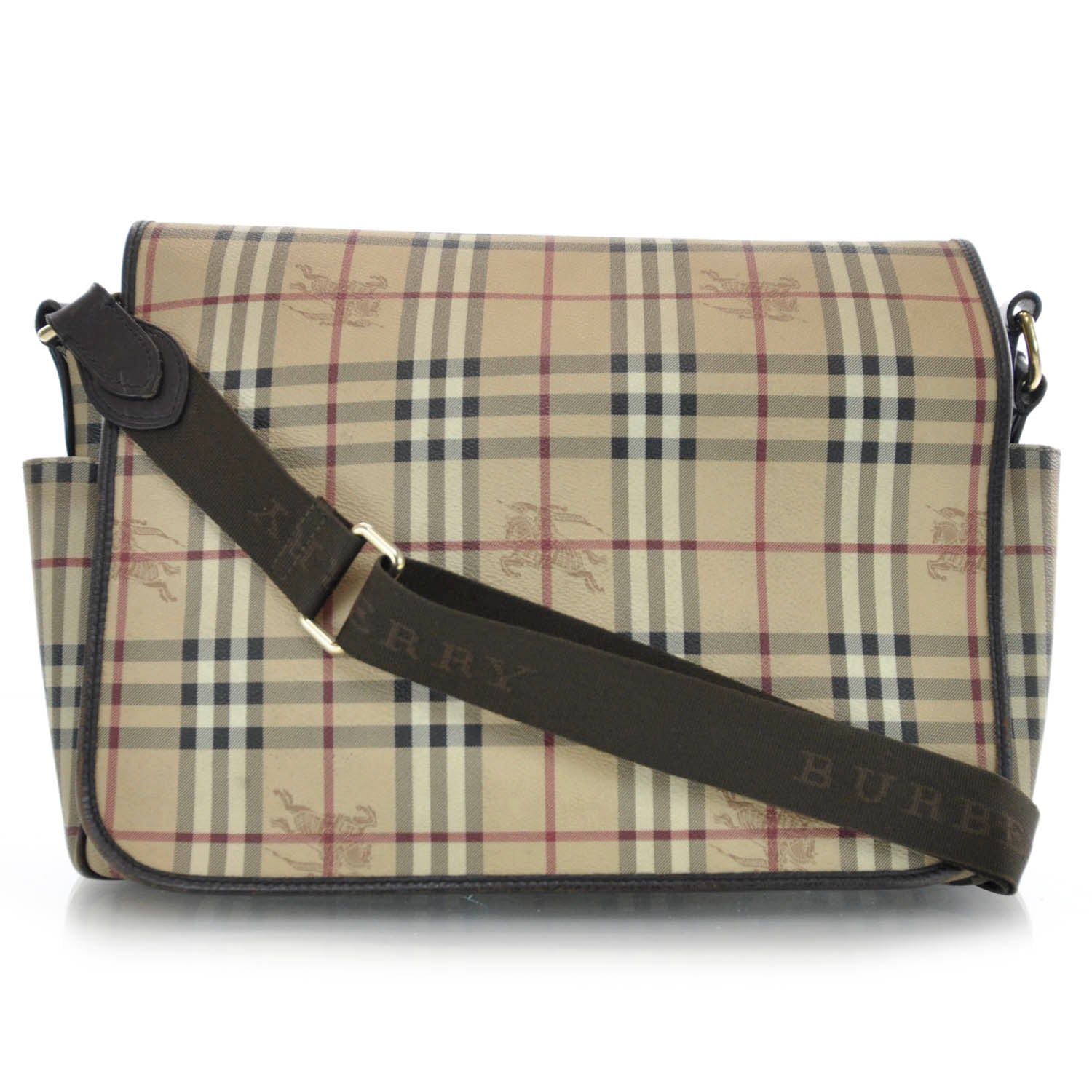 Burberry Haymarket Check Messenger 1 of 8