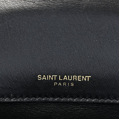 Saint Laurent Patent Calfskin Matelasse Monogram Small Vicky Chain Bag Black 6 of 11