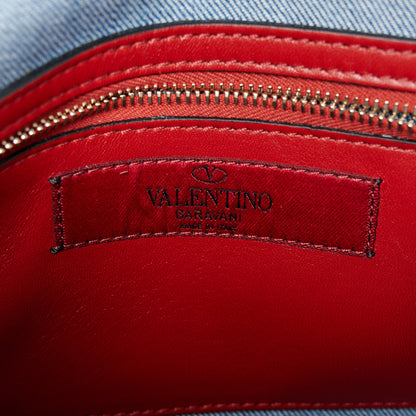 Valentino Garavani Denim Medium Rockstud Spike Shoulder Bag Denim 6 of 12