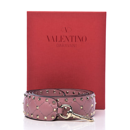 Valentino Garavani Lambskin Rockstud Spike Shoulder Strap Antique Rose 4 of 4
