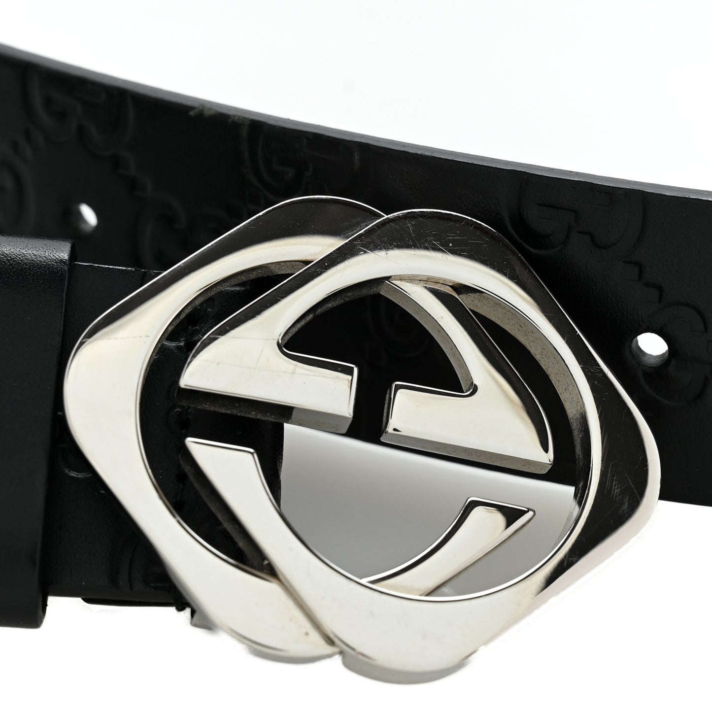 Guccissima Square G Belt 80 32 100 40 Black