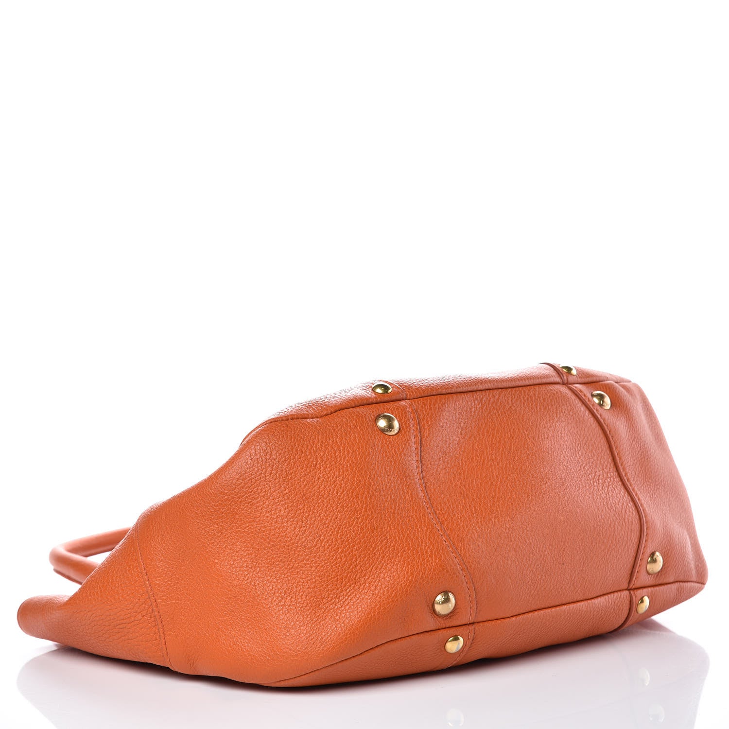 Prada Vitello Daino Shoulder Bag Papaya 4 of 12