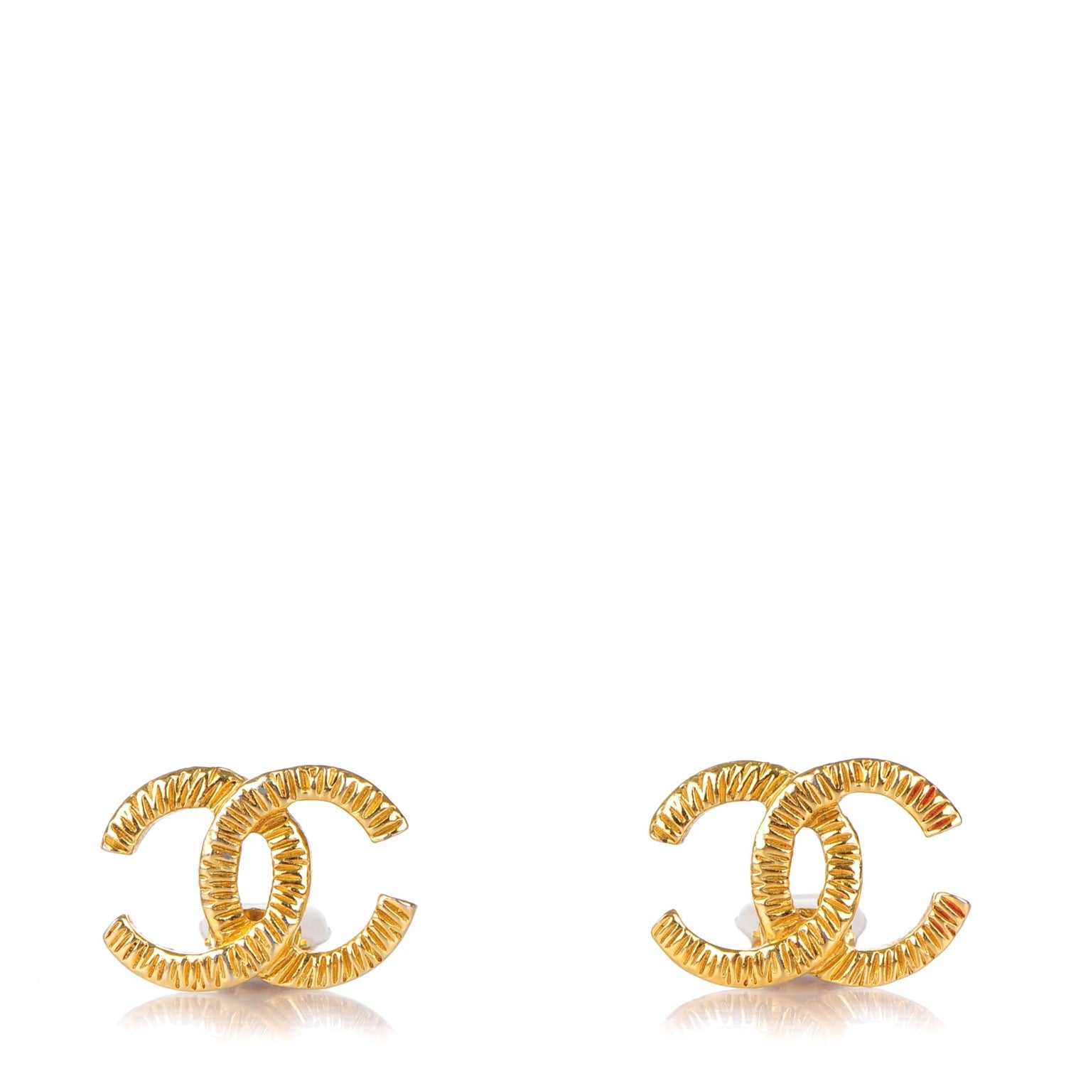 Chanel CC Clip On Earrings Gold 1 of 5