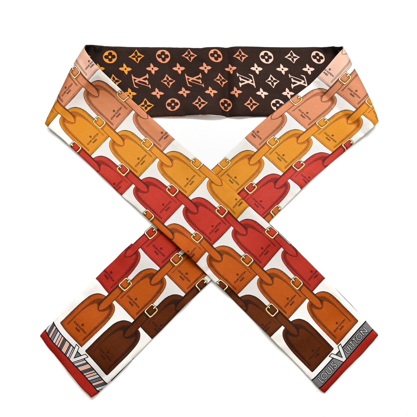 Silk Monogram My LV Tags Bandeau Brown