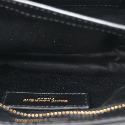 Saint Laurent Calfskin Y Quilted Monogram Toy Loulou Crossbody Bag Black 6 of 14