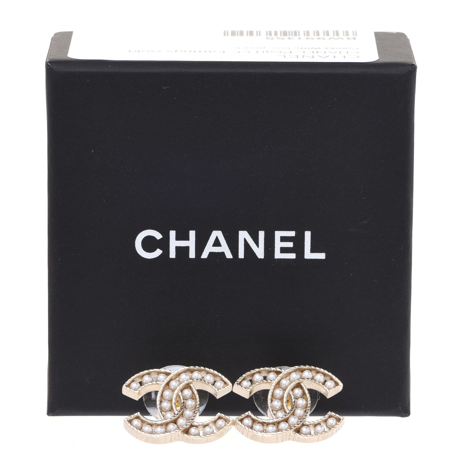 Chanel Pearl CC Earrings Gold 5 of 5