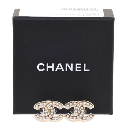 Chanel Pearl CC Earrings Gold 5 of 5