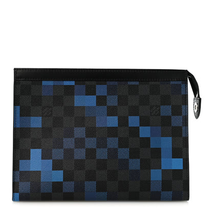 Louis Vuitton Damier Graphite Pixel Pochette Voyage MM Blue 1 of 8