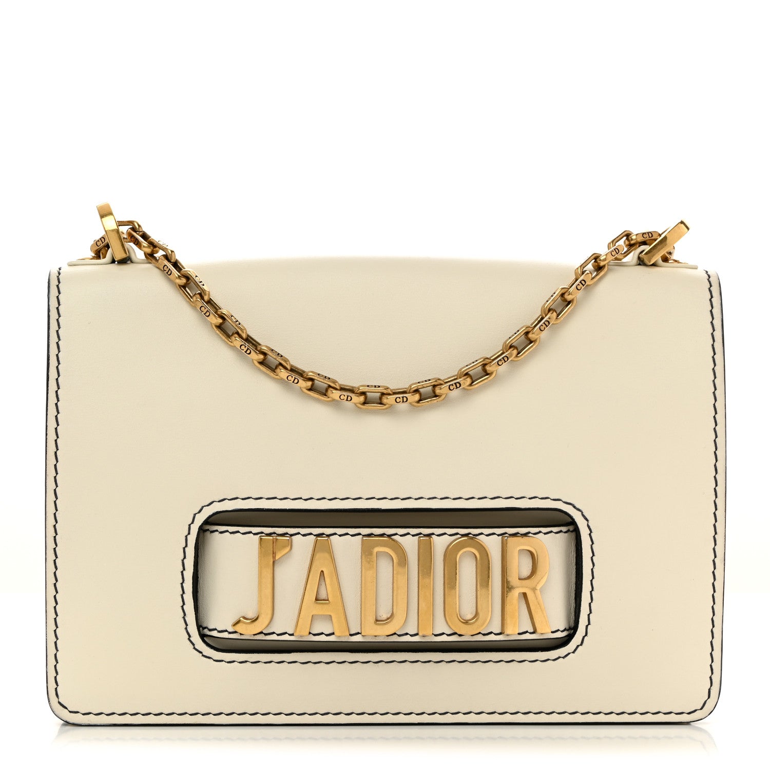 Christian Dior Calfskin J'Adior Chain Flap Bag Off White 1 of 9