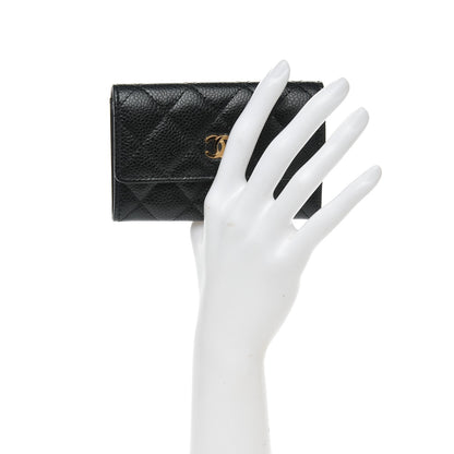 Chanel Caviar Quilted Flap Card Holder Black 2 of 7