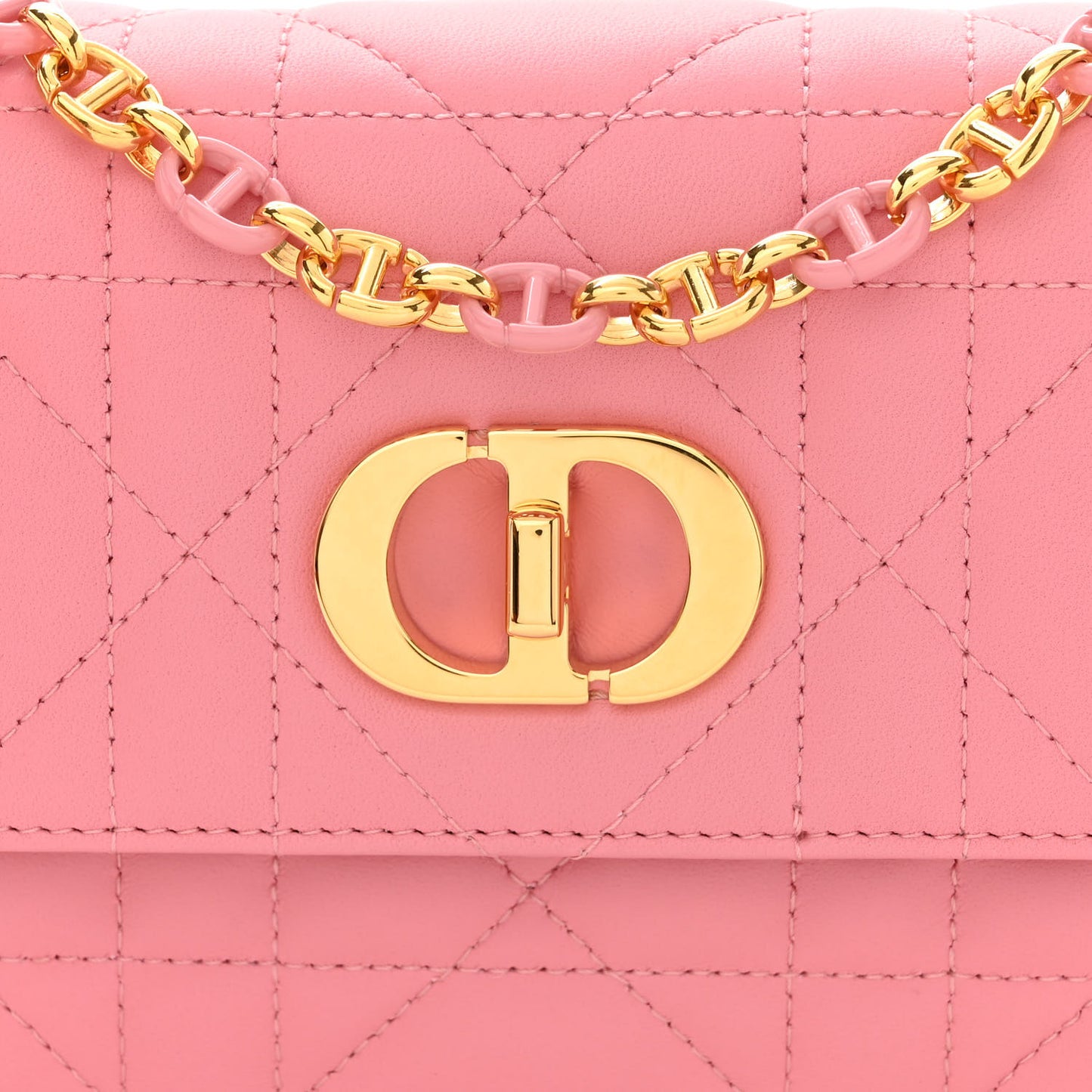 Lambskin Macrocannage Mini Miss Caro Bag Pink