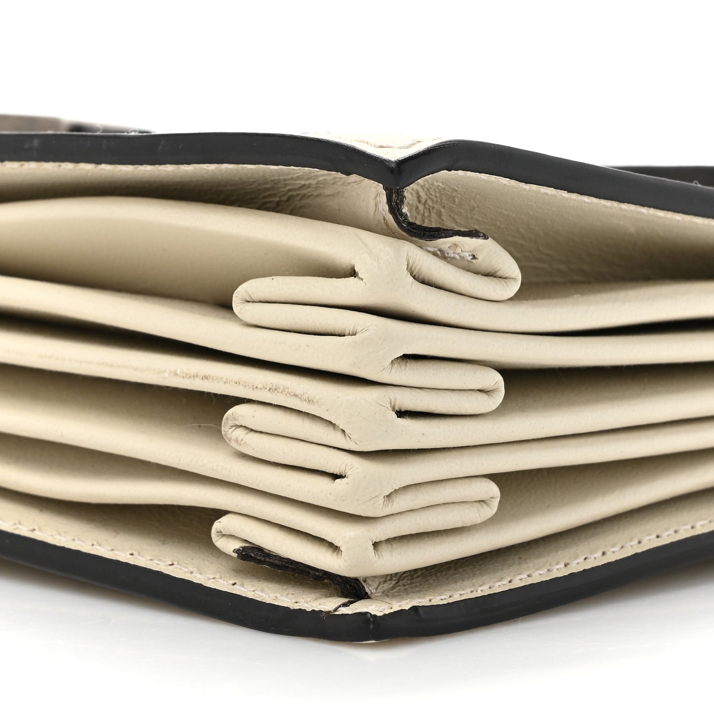 Calfskin Pouch Ivory Black