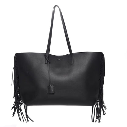 Saint Laurent Calfskin Large Fringe Shopping Tote Black 1 of 9