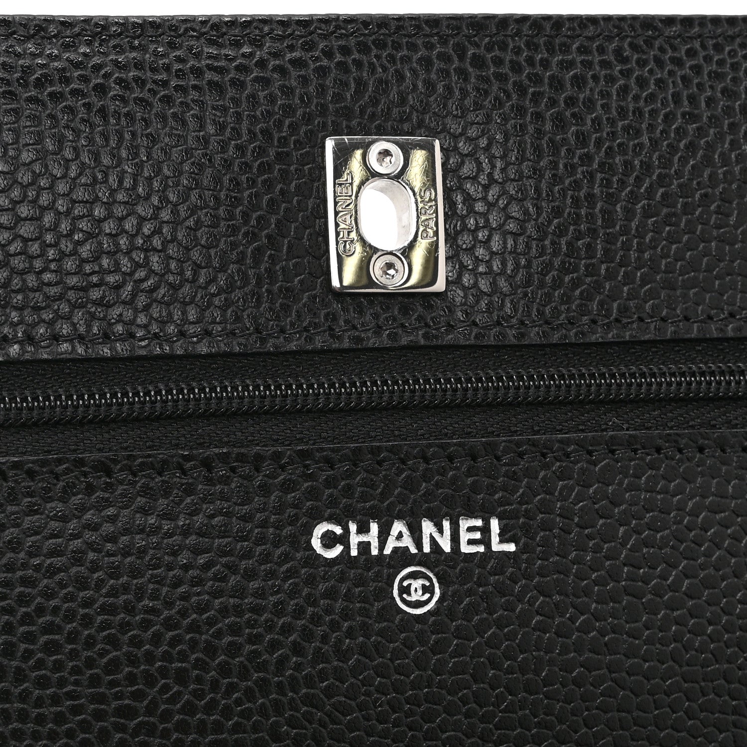 Chanel Caviar Quilted CC Turnlock Wallet On Chain WOC Black 6 of 11