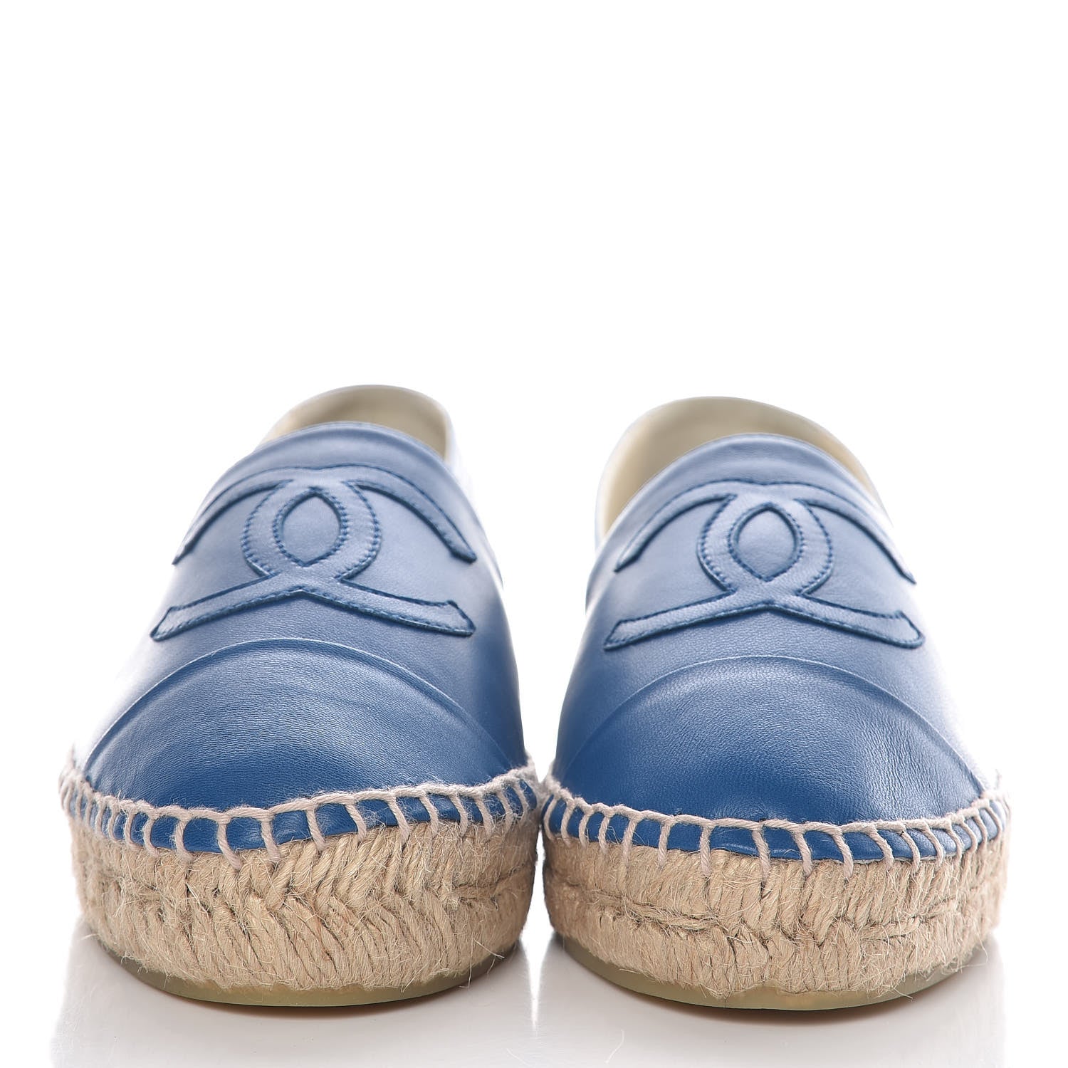 Chanel Lambskin CC Espadrilles 36 Blue 2 of 10