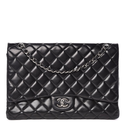Chanel Lambskin Quilted Maxi Single Flap Black 1 of 12