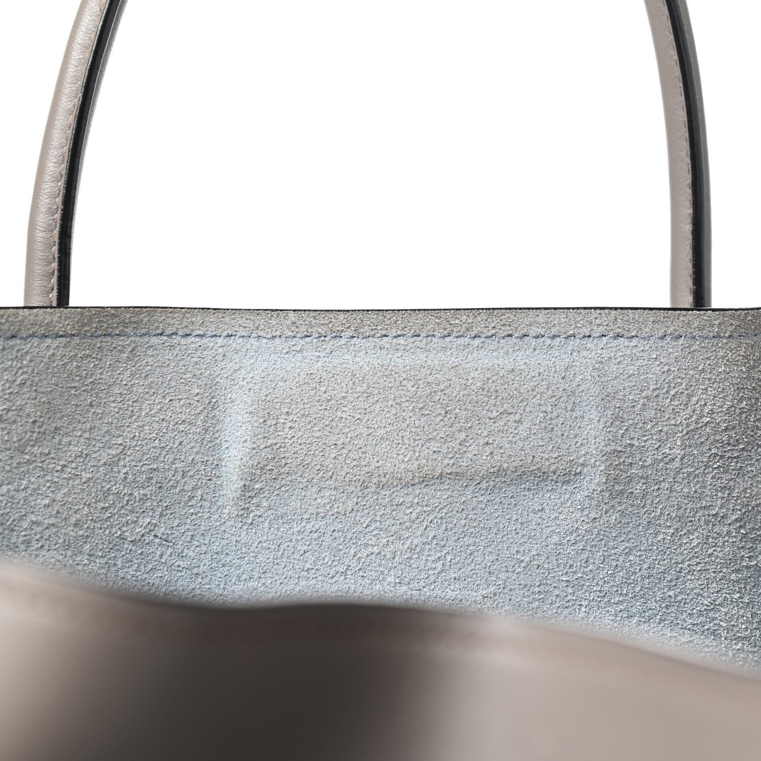 Prada City Calfskin Large Etiquette Tote Light Grey 14 of 14