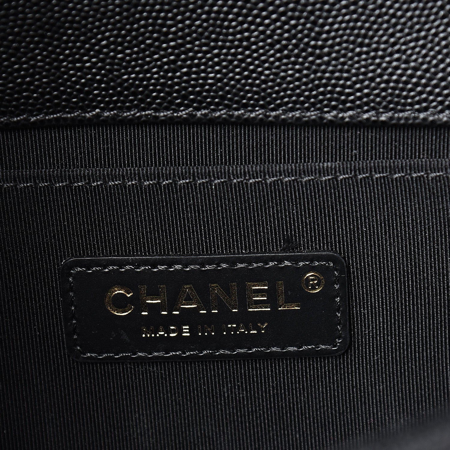 Chanel Caviar Chevron Quilted Medium Boy Flap Black 5 of 10