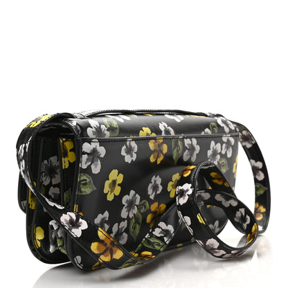 Balenciaga Calfskin Floral Print Small Gossip Bag Black 3 of 8