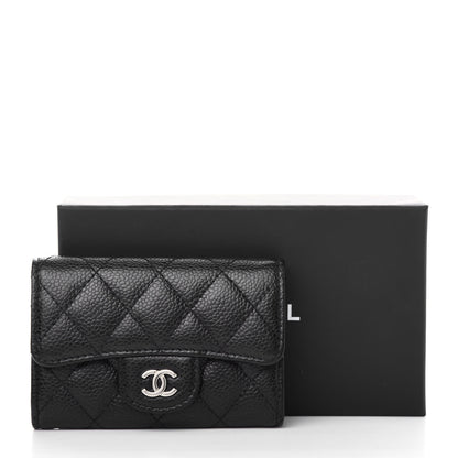 Chanel Caviar Quilted Flap Card Holder Black 9 of 9