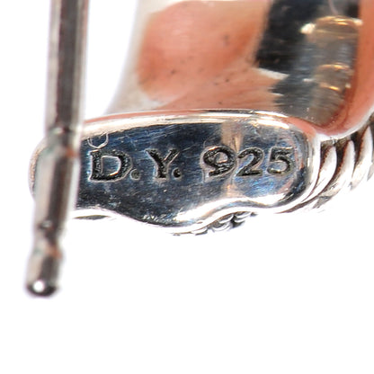 David Yurman Sterling Silver Black Diamond 17mm Midnight MÃ©lange Earrings 5 of 5