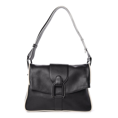 Delvaux Polo PM Givry Shoulder Bag Black Ivory 1 of 13