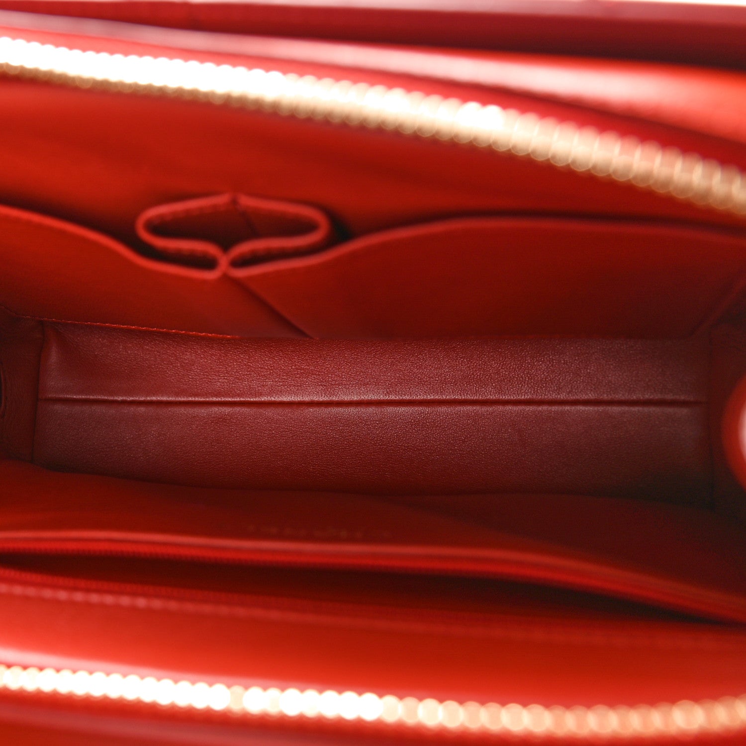 Chanel Calfskin Chevron Quilted Large Medal Flap Red 5 of 10
