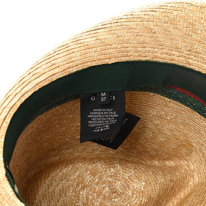 Gucci Abaca Straw Web Fedora Hat M 7 of 9