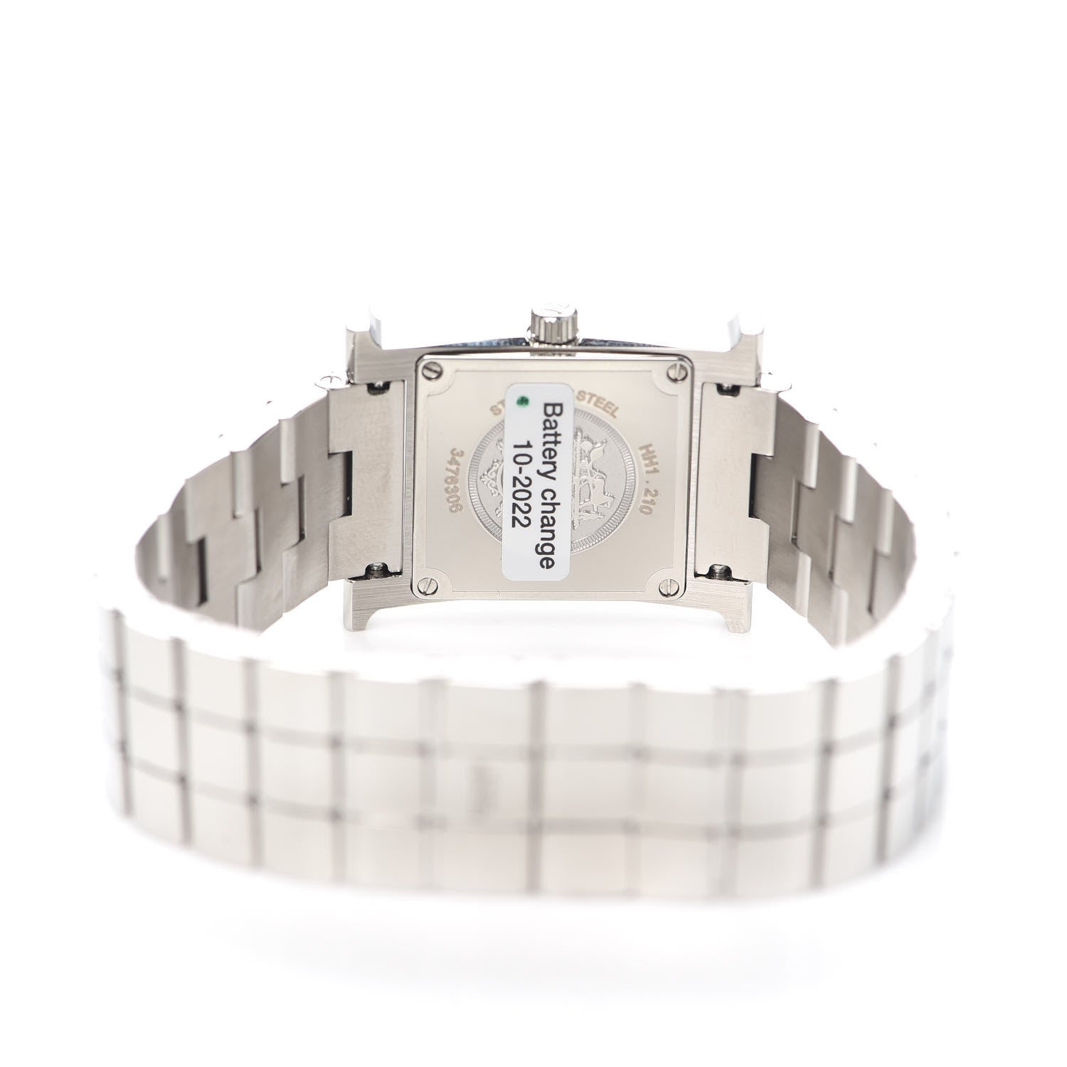 Hermes Stainless Steel Diamond Mother of Pearl 21mm Heure H Hour Quartz Watch 4 of 6