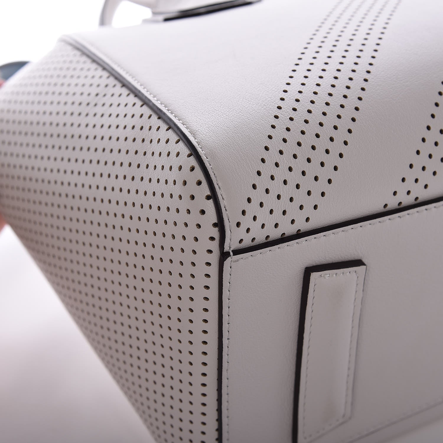 Givenchy Lambskin Perforated Small Antigona White 9 of 15