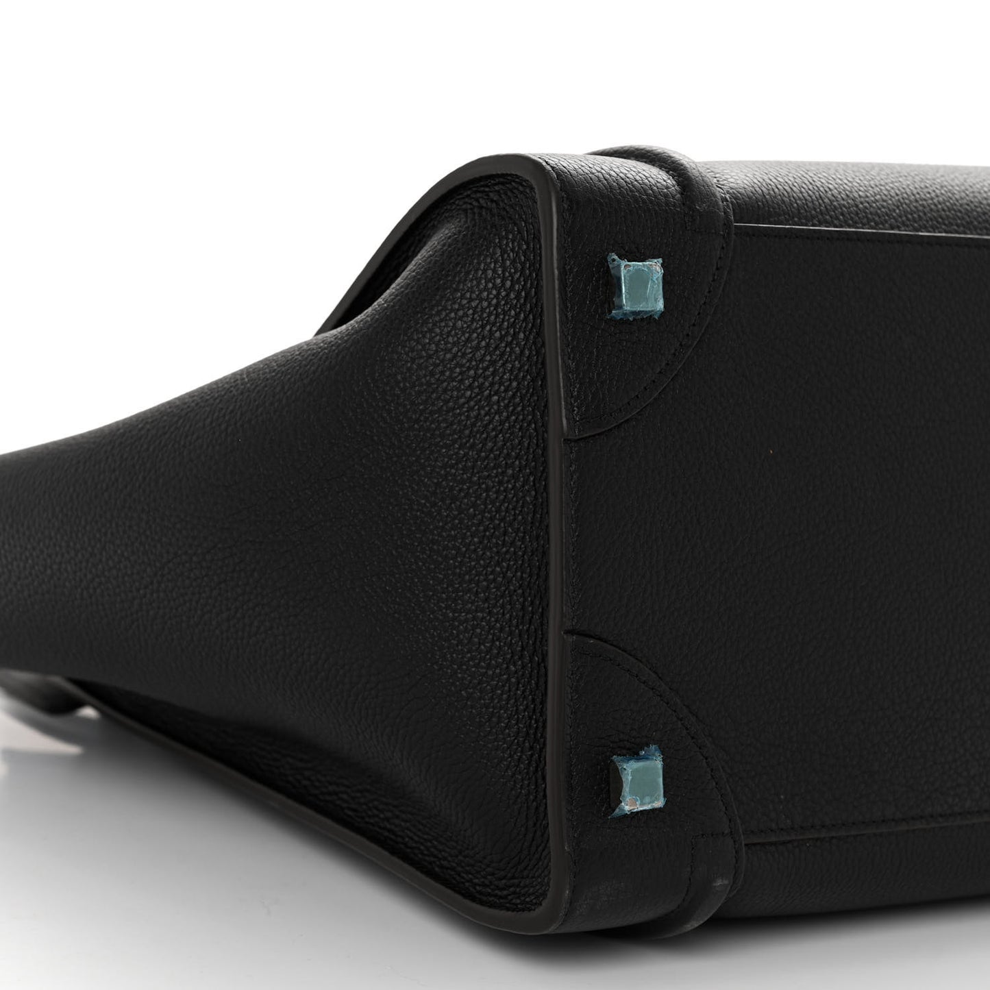 Drummed Calfskin Mini Luggage Black