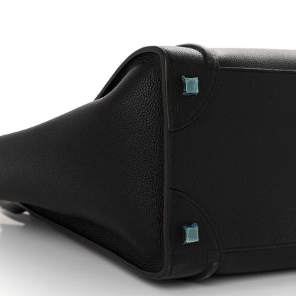 Celine Drummed Calfskin Mini Luggage Black 8 of 9