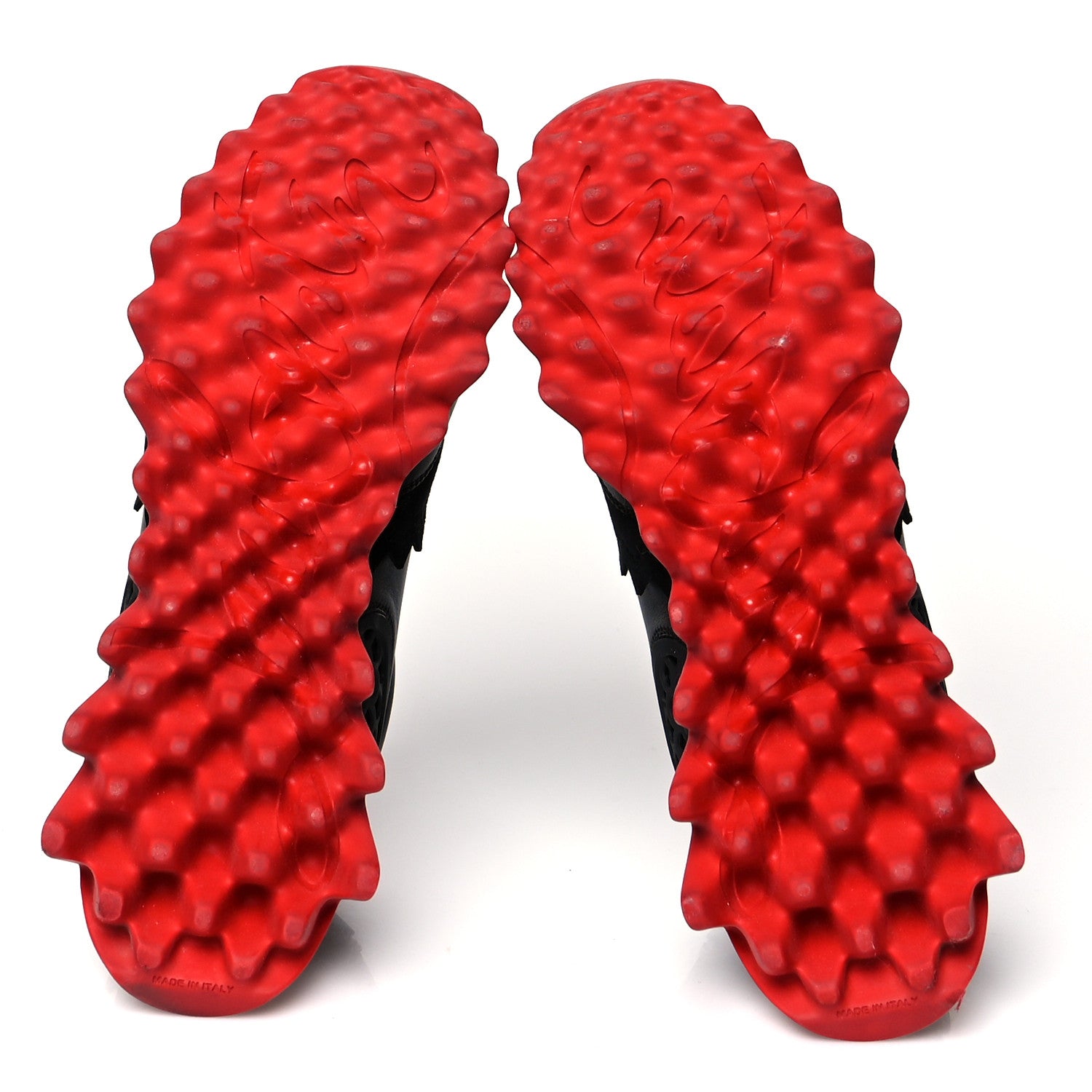 Christian Louboutin Calfskin Suede Patent Womens Loubishark Sneakers 35 Black Loubi Red 6 of 8