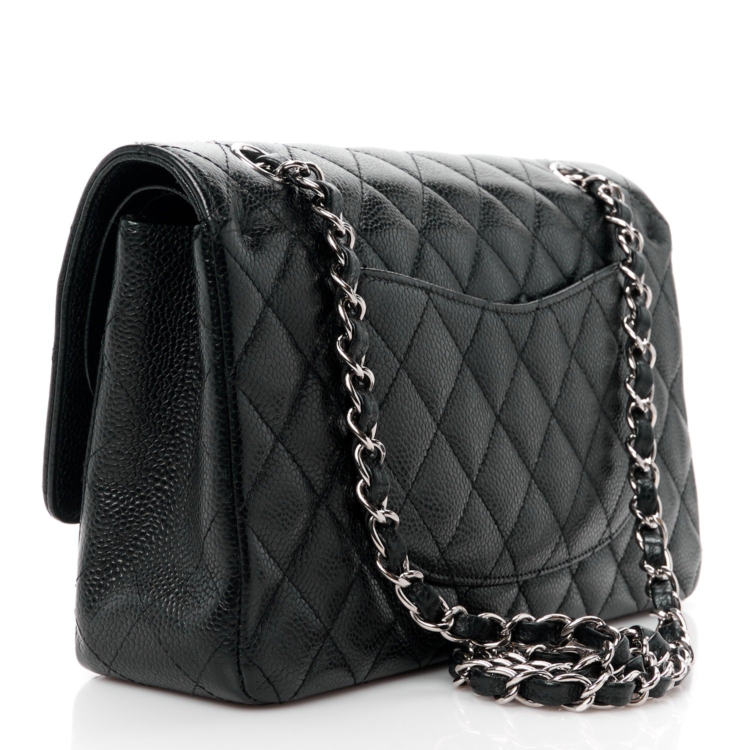 Chanel Caviar Quilted Medium Double Flap Black 3 of 15