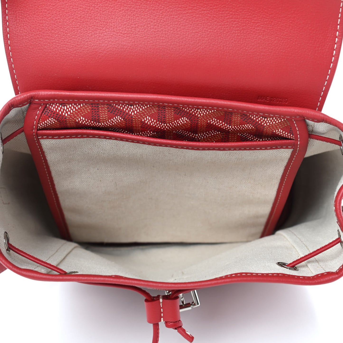 Goyardine Calfskin Mini Alpin Backpack Red