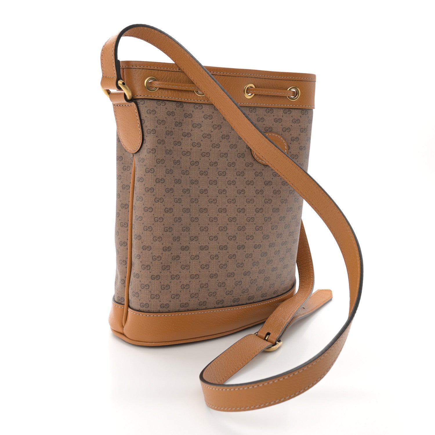 Gucci X DISNEY Mini Vintage GG Supreme Monogram Bucket Bag Beige Vintage Sun Oil 3 of 10