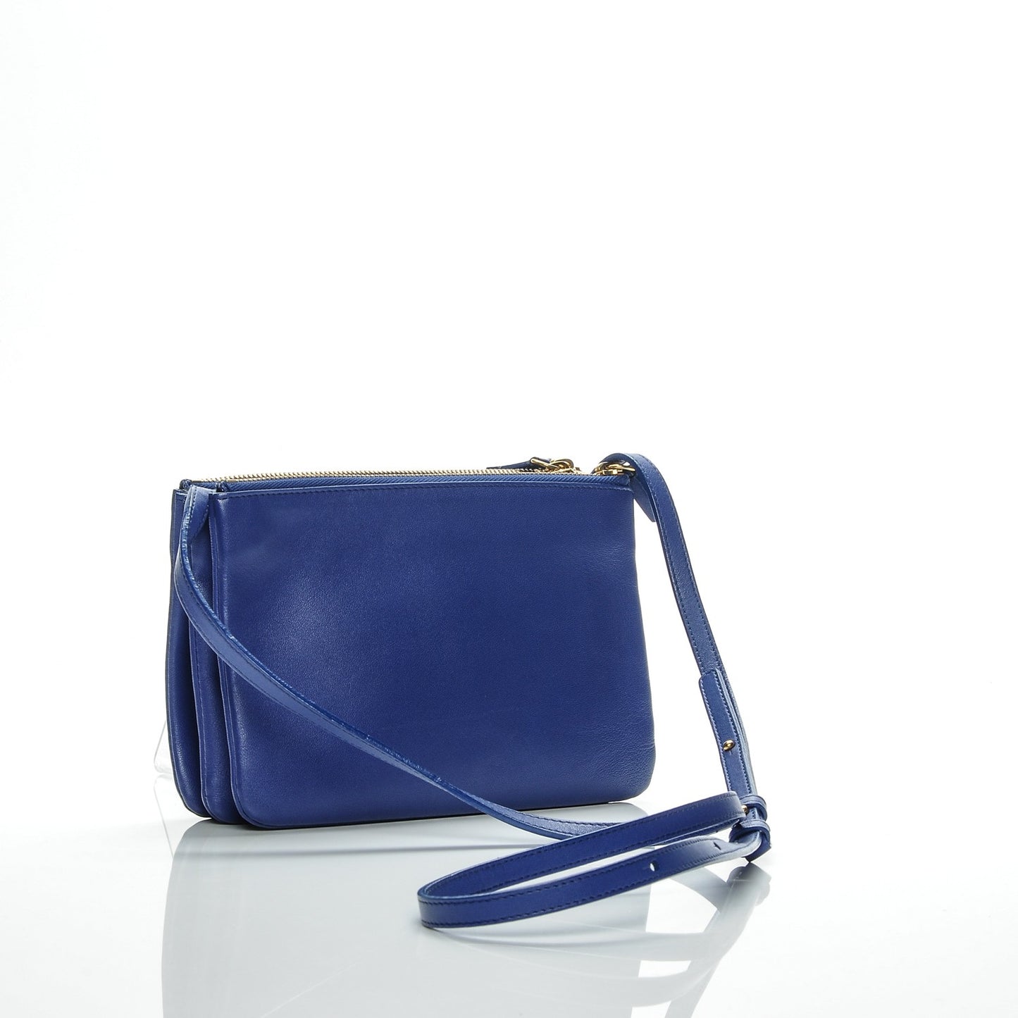 Lambskin Small Trio Crossbody Bag Indigo