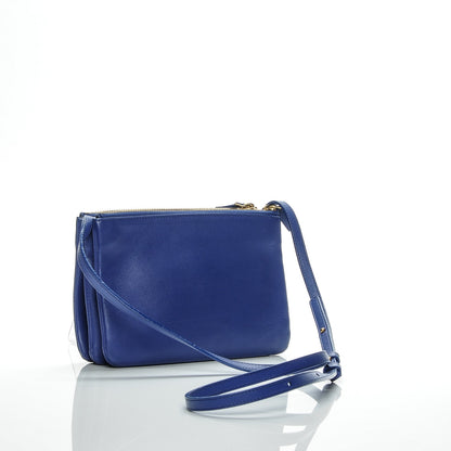 Celine Lambskin Small Trio Crossbody Bag Indigo 3 of 7