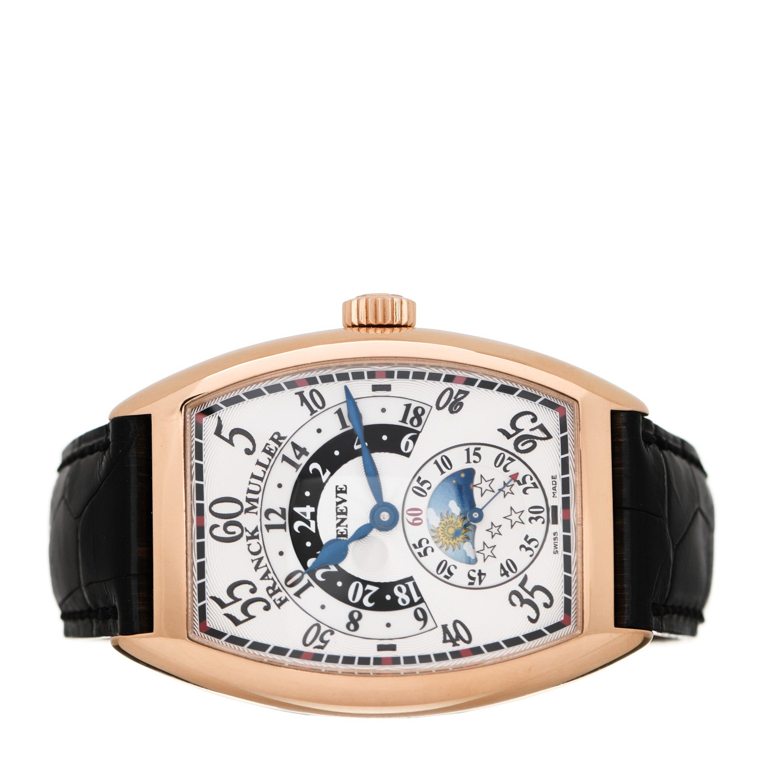 Franck Muller 18K Yellow Gold Alligator 36mm Master of Complications Automatic Watch 7880HRJN 2 of 6