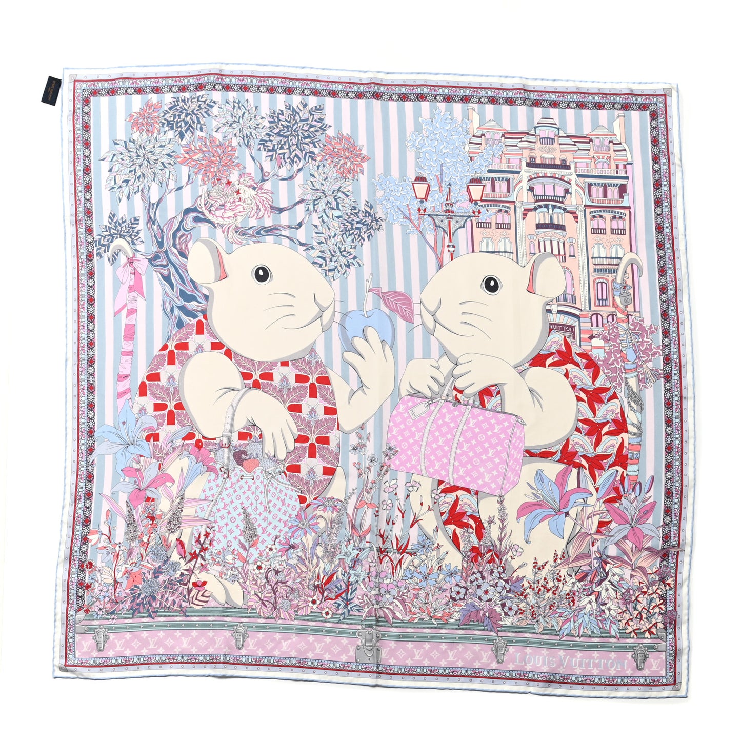 Silk Vuittonite Chinese New Year Rat Scarf