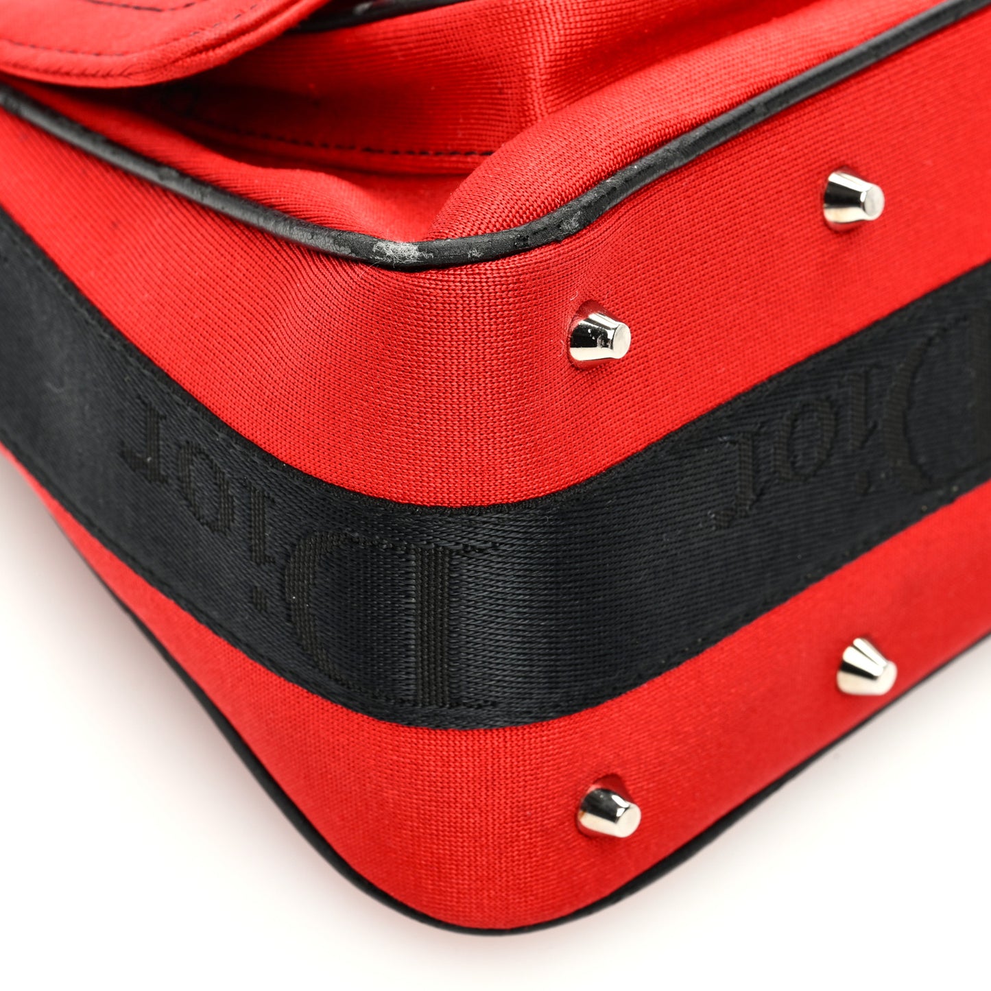 Silk Jersey Crystal Hardcore Clutch Red