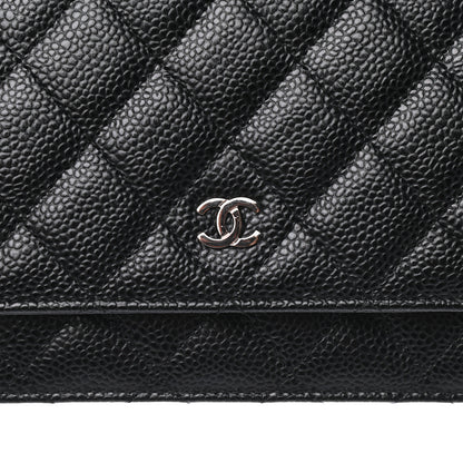 Chanel Caviar Quilted Wallet On Chain WOC Black 11 of 12