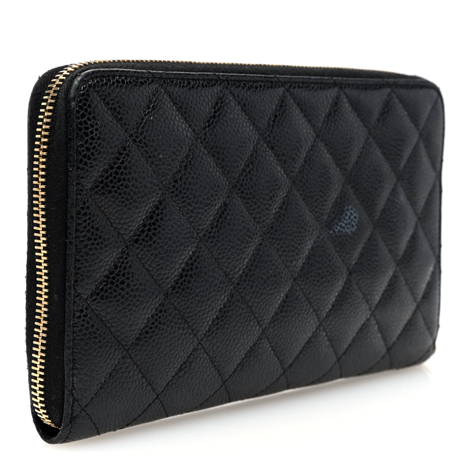 Chanel Caviar Quilted Large Zip Around Organizer Wallet Black 3 of 9