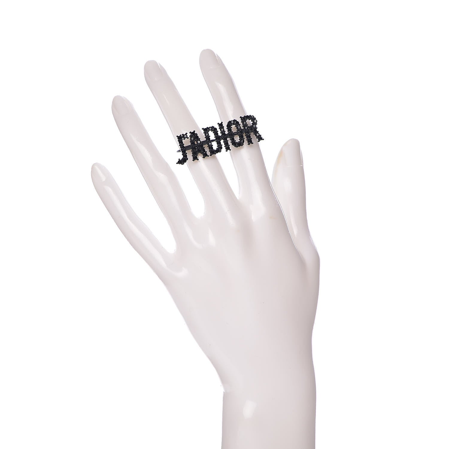Christian Dior Crystal J'Adior Double Ring M Black 2 of 5