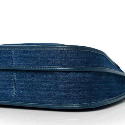 Chanel Denim Quilted Jungle Stroll Hobo Blue 8 of 8