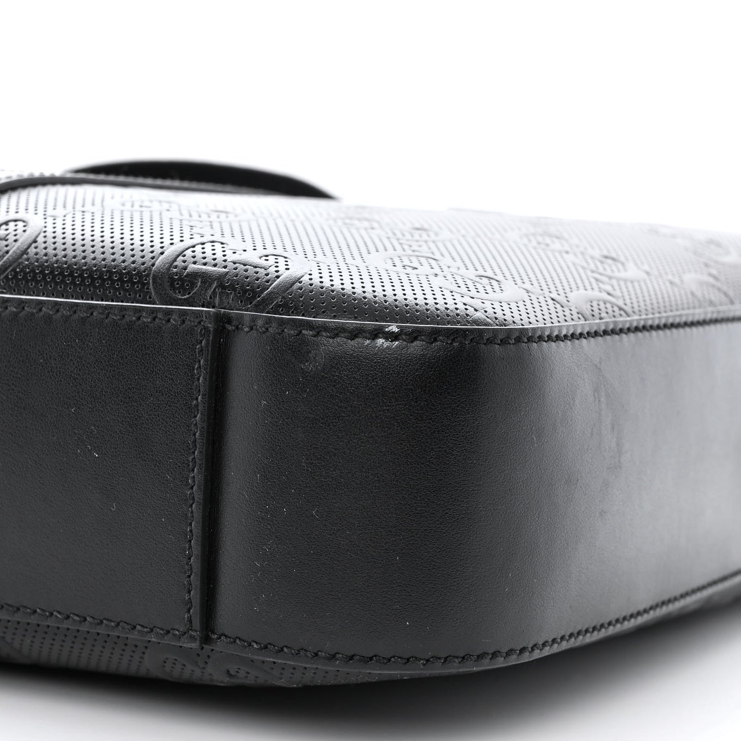 Calfskin GG Tennis Embossed Briefcase Black